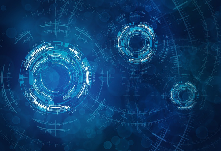 technology network abstract blue